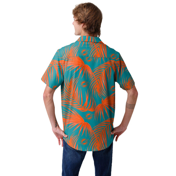 Miami Dolphins NFL Flag US Background Hawaiian Shirt For Men And Women -  YesItCustom