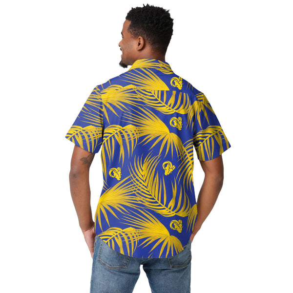 NFL Los Angeles Rams Camo American Flag Hawaiian Shirt And Short