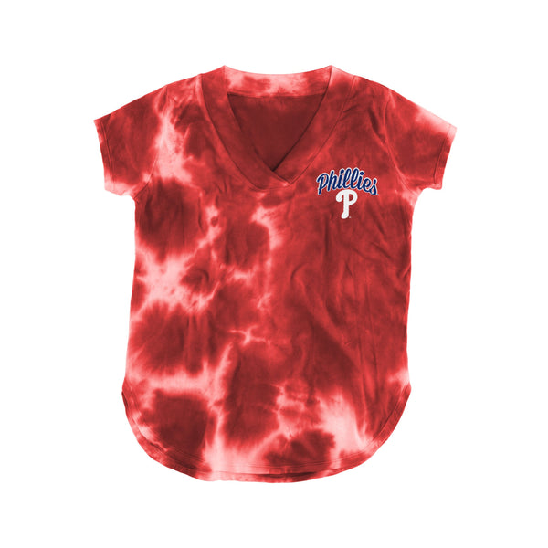 Philadelphia Phillies Womens Tie Dye T-Shirt - Light Blue