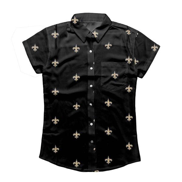 NFL New Orleans Saints Sideline Short-Sleeve Button-Down Shirt