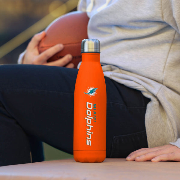 NFL Licensed Miami Dolphins Reusable Foldable Water Bottle