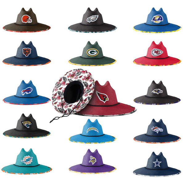 NFL Team Color Straw Hats Select Your Team