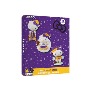 LSU Tigers NCAA Hello Kitty® Bobblehead Advent Calendar (PREORDER - SHIPS MID OCTOBER)