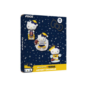 Michigan Wolverines NCAA Hello Kitty® Bobblehead Advent Calendar (PREORDER - SHIPS MID OCTOBER)