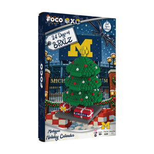 Michigan Wolverines NCAA BRXLZ Tree Advent Calendar