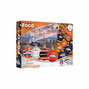 Denver Broncos NFL Ornament Set Advent Calendar