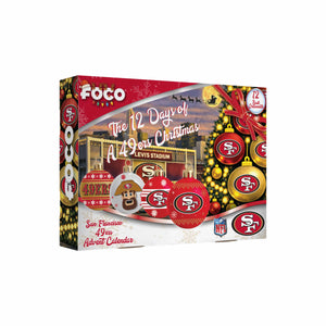 San Francisco 49ers NFL Ornament Set Advent Calendar (PREORDER - SHIPS LATE OCTOBER)