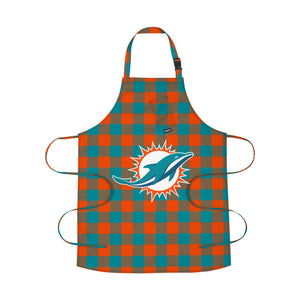 Miami Dolphins NFL Plaid Apron