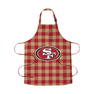 San Francisco 49ers NFL Plaid Apron