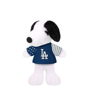 Los Angeles Dodgers MLB USA Flag Snoopy Peanuts Team Jersey Plush