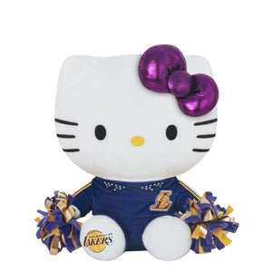 Los Angeles Lakers NBA Metallic Bow Hello Kitty® Cheerleader Plush (PREORDER - SHIPS LATE OCTOBER)