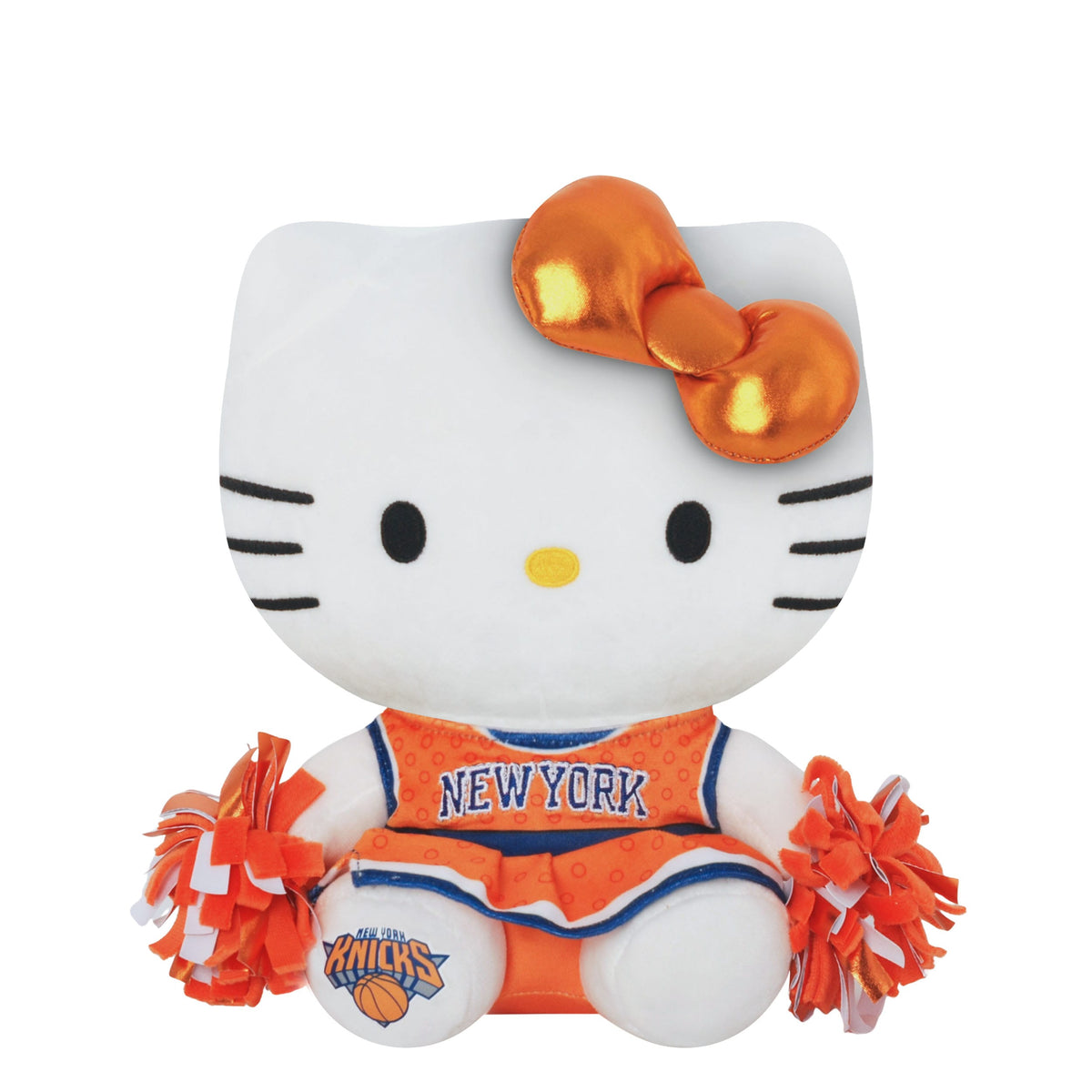 New York Knicks NBA Metallic Bow Hello Kitty® Cheerleader Plush (PREOR