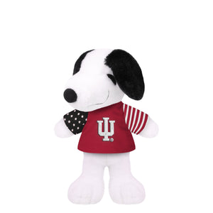 Indiana Hoosiers NCAA USA Flag Snoopy Peanuts Team Jersey Plush (PREORDER - SHIPS EARLY APRIL)