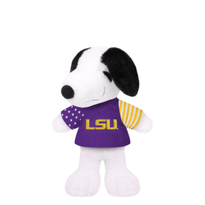 LSU Tigers NCAA USA Flag Snoopy Peanuts Team Jersey Plush (PREORDER - SHIPS EARLY APRIL)