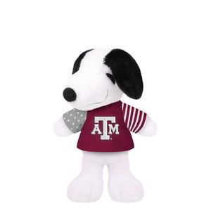 Texas A&M Aggies NCAA USA Flag Snoopy Peanuts Team Jersey Plush (PREORDER - SHIPS EARLY APRIL)