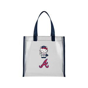 Atlanta Braves MLB Hello Kitty® Clear Tote Bag (PREORDER - SHIPS MID JULY)