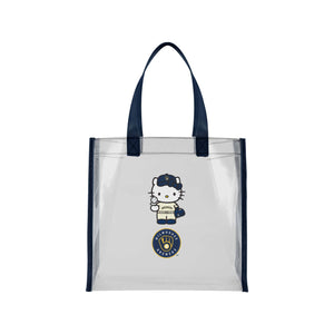 Milwaukee Brewers MLB Hello Kitty® Clear Tote Bag (PREORDER - SHIPS MID JULY)