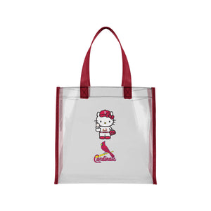 St Louis Cardinals MLB Hello Kitty® Clear Tote Bag (PREORDER - SHIPS MID JULY)