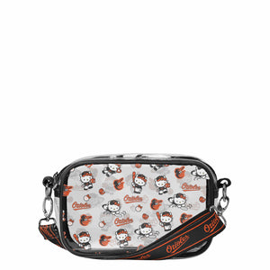 Baltimore Orioles MLB Hello Kitty® Clear Crossbody Bag (PREORDER - SHIPS MID JUNE)