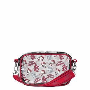 St Louis Cardinals MLB Hello Kitty® Clear Crossbody Bag (PREORDER - SHIPS MID APRIL)