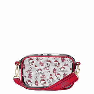 St Louis Cardinals MLB Hello Kitty® Clear Crossbody Bag (PREORDER - SHIPS MID JUNE)