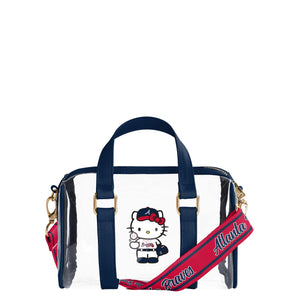 Atlanta Braves MLB Hello Kitty® Clear Barrel Bag (PREORDER - SHIPS MID JULY)