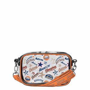 Houston Astros MLB Repeat Retro Print Clear Crossbody Bag