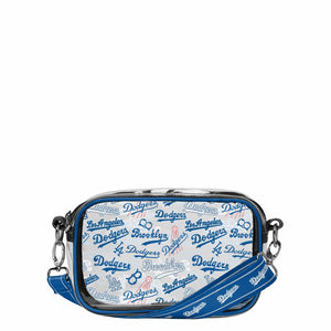 Los Angeles Dodgers MLB Repeat Retro Print Clear Crossbody Bag