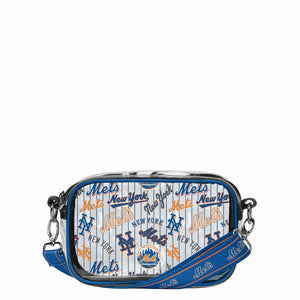 New York Mets MLB Repeat Retro Print Clear Crossbody Bag