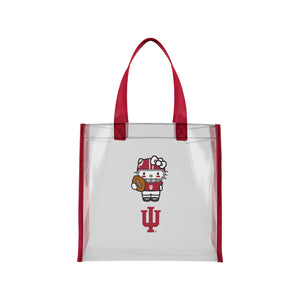 Indiana Hoosiers NCAA Hello Kitty® Clear Tote Bag (PREORDER - SHIPS MID JULY)