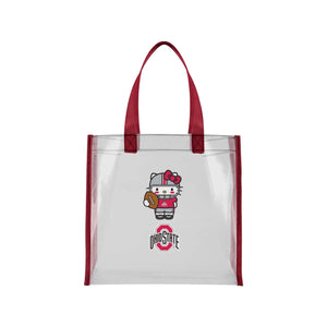 Ohio State Buckeyes NCAA Hello Kitty® Clear Tote Bag (PREORDER - SHIPS MID JULY)
