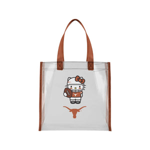 Texas Longhorns NCAA Hello Kitty® Clear Tote Bag (PREORDER - SHIPS LATE JULY)