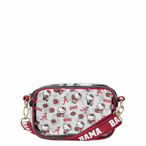 Alabama Crimson Tide NCAA Hello Kitty® Clear Crossbody Bag (PREORDER - SHIPS MID JULY)