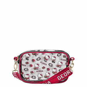 Georgia Bulldogs NCAA Hello Kitty® Clear Crossbody Bag (PREORDER - SHIPS MID JULY)