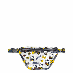 Michigan Wolverines NCAA Hello Kitty® Clear Fanny Pack (PREORDER - SHIPS MID JULY)
