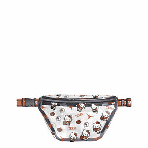 Texas Longhorns NCAA Hello Kitty® Clear Fanny Pack (PREORDER - SHIPS LATE JULY)