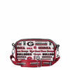 Georgia Bulldogs NCAA Repeat Retro Print Clear Crossbody Bag