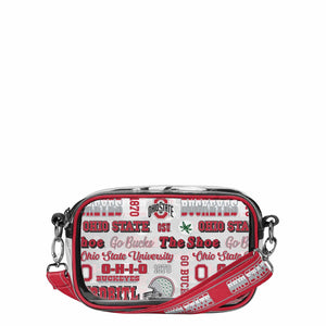 Ohio State Buckeyes NCAA Repeat Retro Print Clear Crossbody Bag