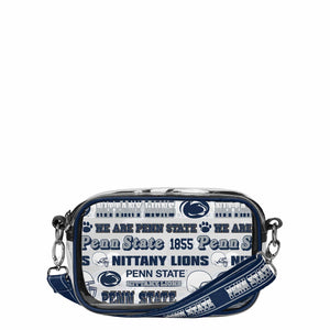 Penn State Nittany Lions NCAA Repeat Retro Print Clear Crossbody Bag