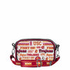 USC Trojans NCAA Repeat Retro Print Clear Crossbody Bag