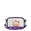 Clemson Tigers NCAA Team Stripe Clear Crossbody Bag (PREORDER - SHIPS MID DECEMBER)