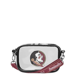 Florida State Seminoles NCAA Team Stripe Clear Crossbody Bag