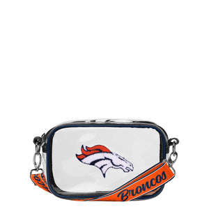Denver Broncos NFL Chenille Logo Clear Crossbody Bag