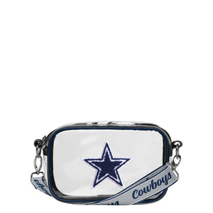 Dallas Cowboys NFL Chenille Logo Clear Crossbody Bag