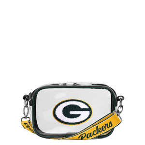 Green Bay Packers NFL Chenille Logo Clear Crossbody Bag