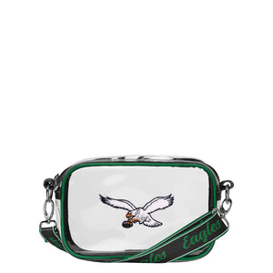Philadelphia Eagles NFL Chenille Logo Clear Crossbody Bag