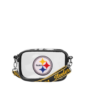 Pittsburgh Steelers NFL Chenille Logo Clear Crossbody Bag