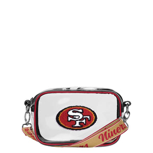 San Francisco 49ers NFL Chenille Logo Clear Crossbody Bag