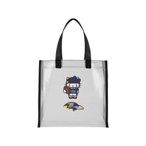 Baltimore Ravens NFL Hello Kitty® Clear Tote Bag (PREORDER - SHIPS MID JULY)