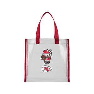 Kansas City Chiefs NFL Hello Kitty® Clear Tote Bag (PREORDER - SHIPS MID JULY)